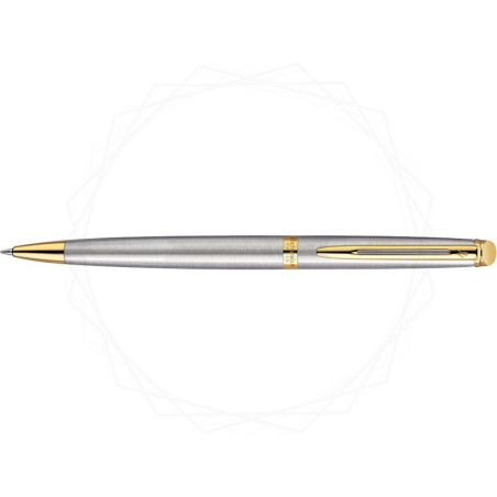 Długopis i Pióro Waterman Hemisphere stalowy GT w Pudełku z Grawerem [S0920370/2]