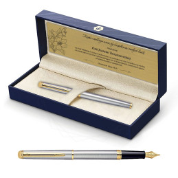 Pióro wieczne Waterman Hemisphere stalowe GT w Pudełku z Grawerem [S0920310/1]Pióro wieczne Waterman...