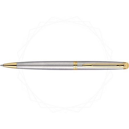 Długopis i Pióro Waterman Hemisphere stalowy GT w Pudełku z Grawerem [S0920370/5]