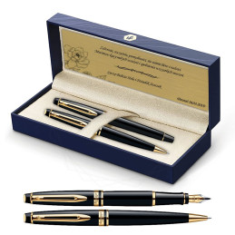 Długopis i Pióro Waterman Expert czarny GT w Pudełku z Grawerem [S0951700/5]Długopis i Pióro Waterman...