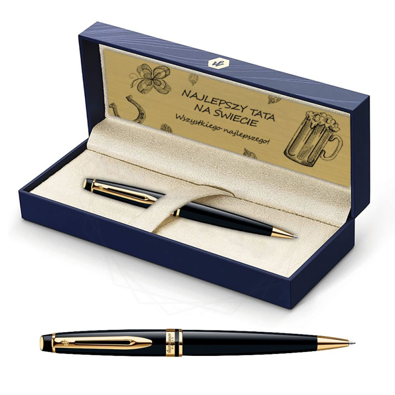 Długopis Waterman Expert czarny GT w Pudełku z Grawerem [S0951700/6]  