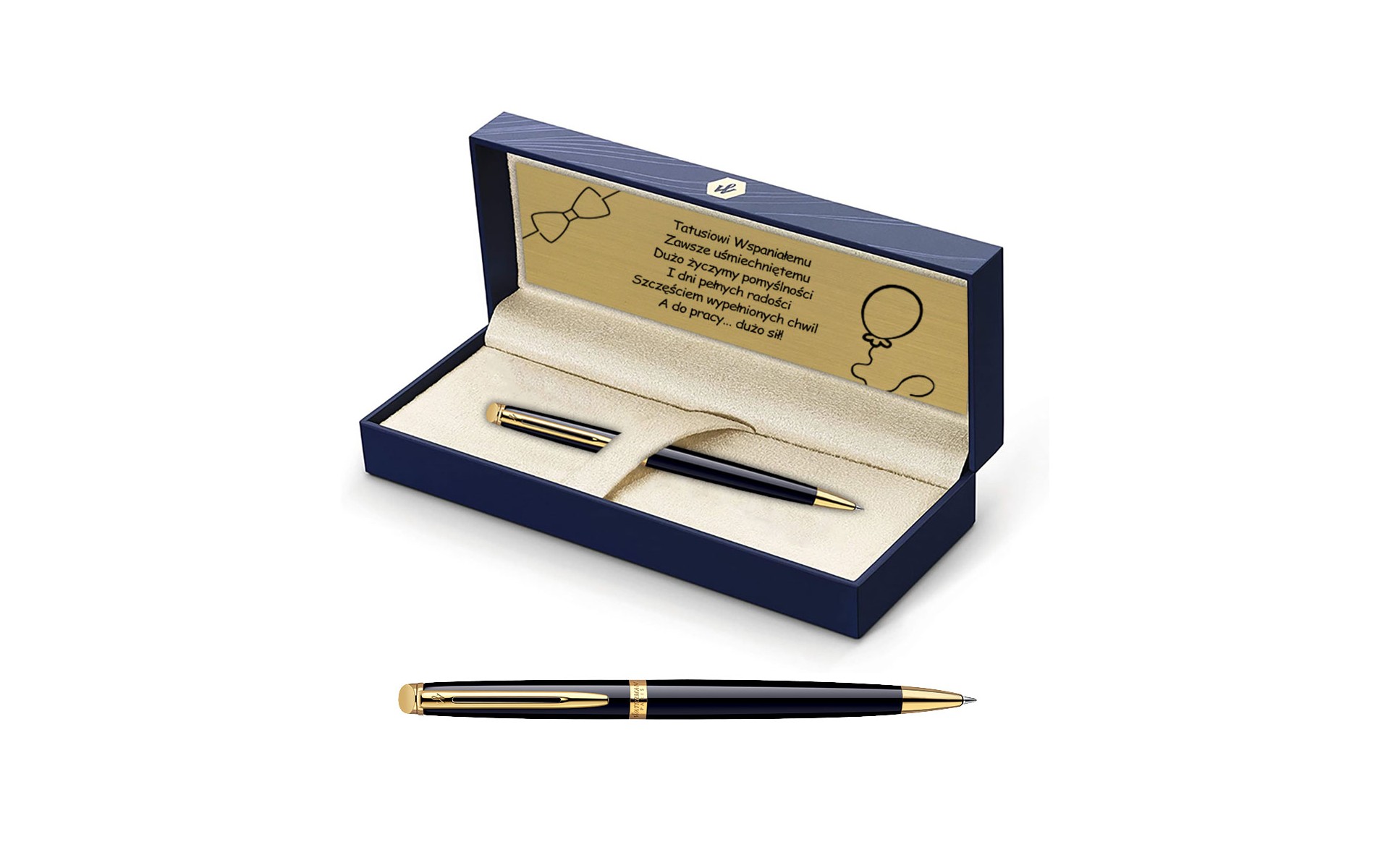 Długopis Waterman Hemisphere czarny GT w Pudełku z Grawerem