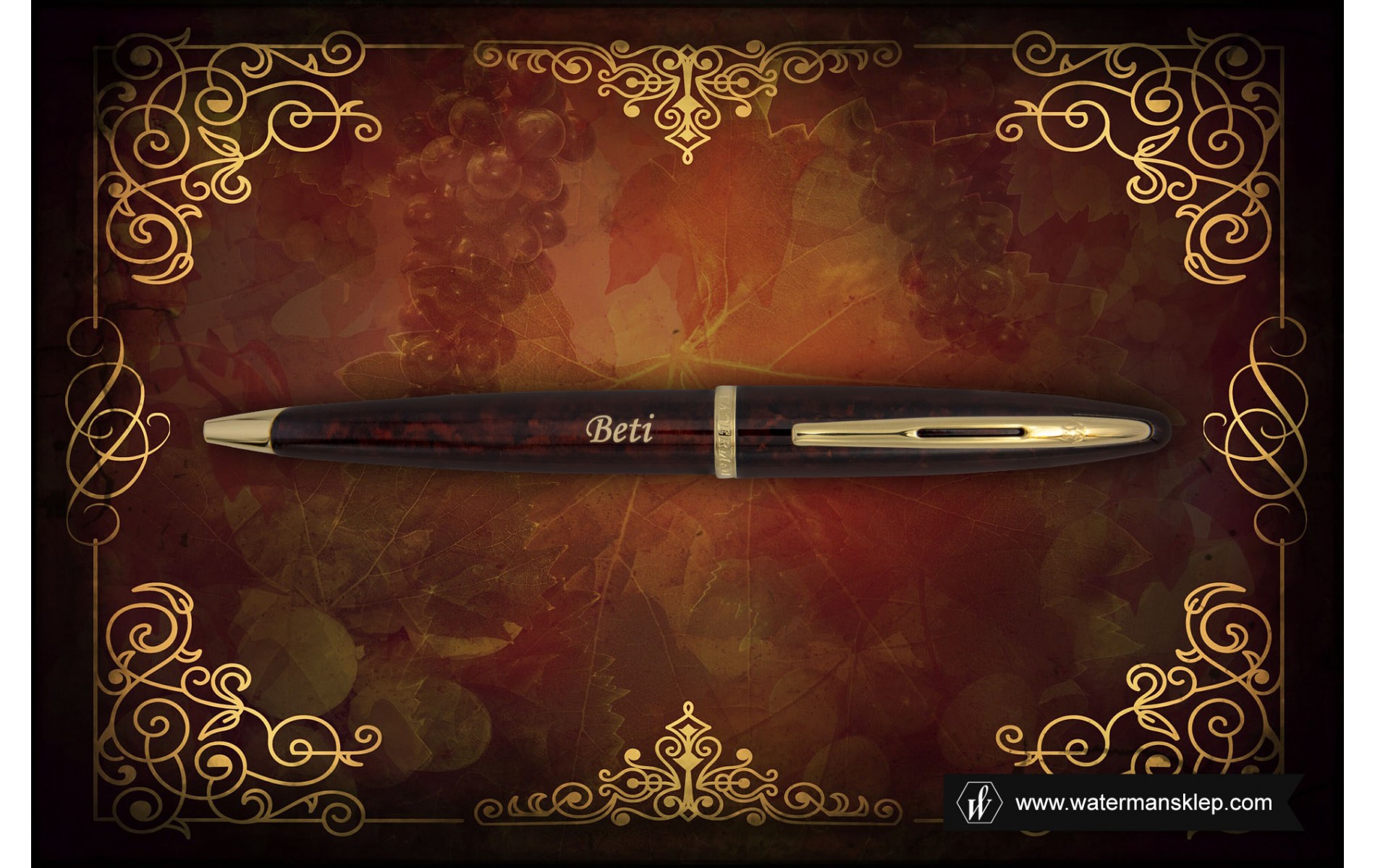  Długopis Waterman Carene bursztyn GT [S0700940] z grawerem BETI