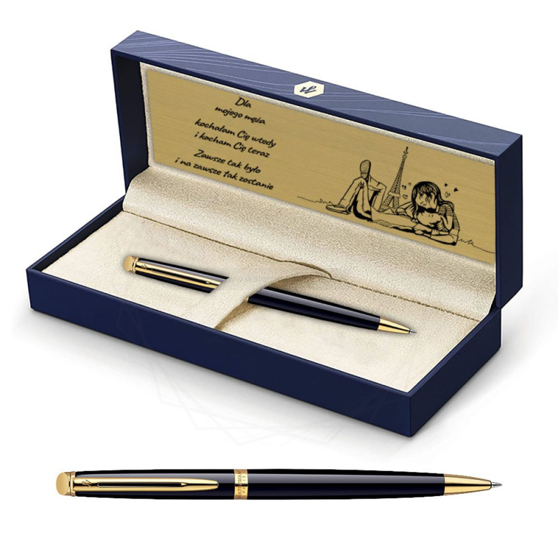 Długopis Waterman Hemisphere czarny GT w Pudełku z Grawerem [S0920670/9]  