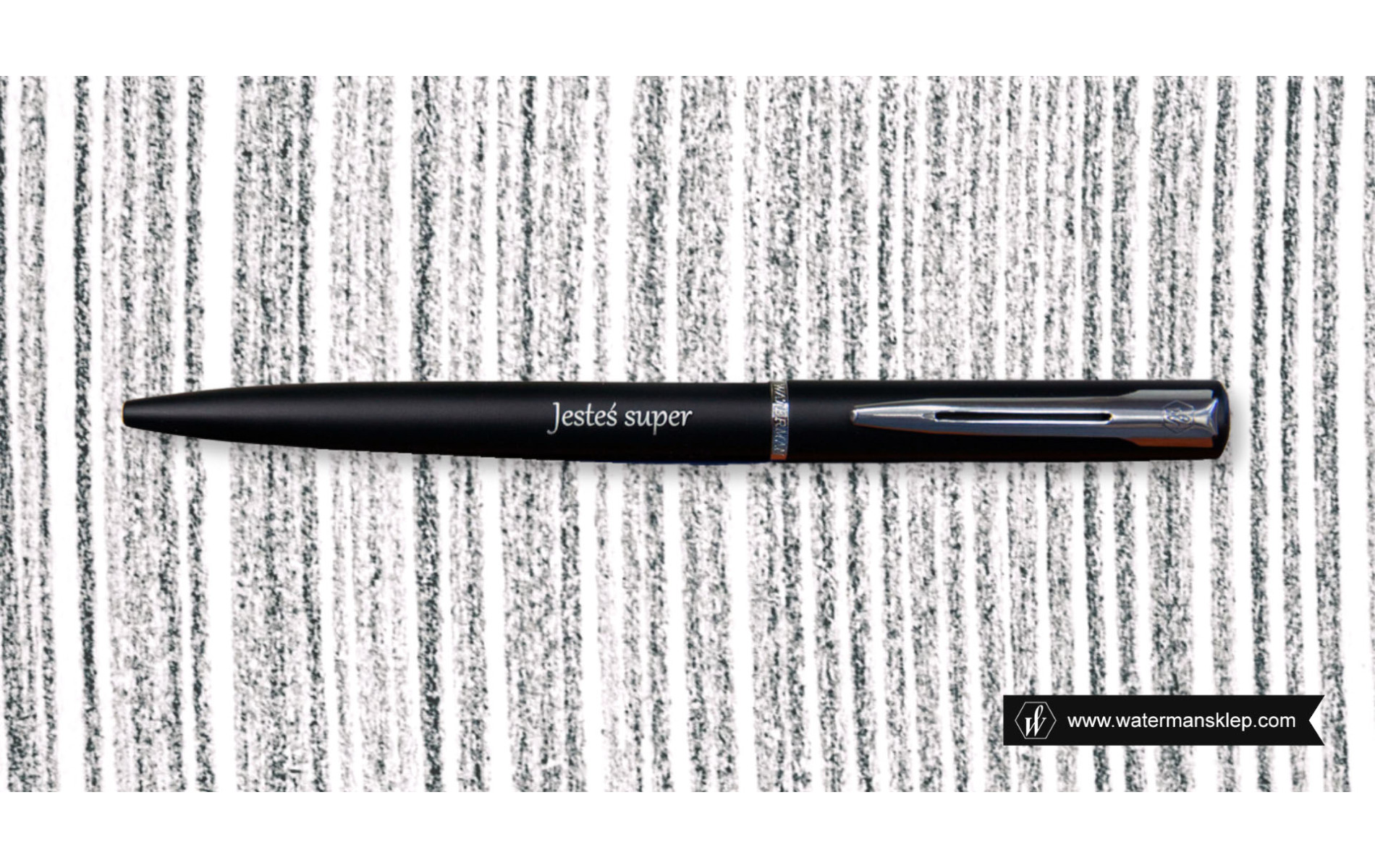  Długopis Waterman Allure czarny matowy CT [2068192] z grawerem