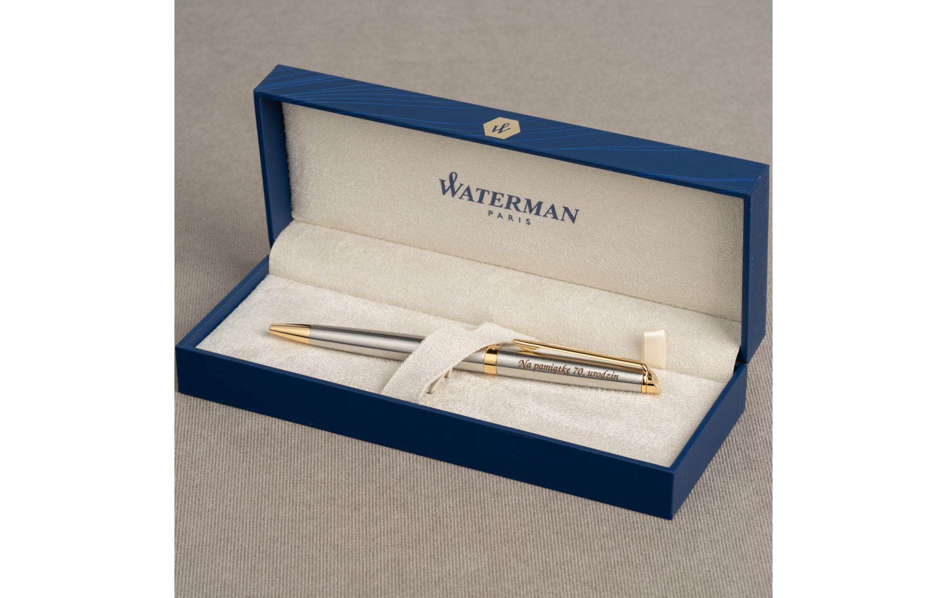  Długopis Waterman Hemisphere stalowy GT [S0920370] z grawerem