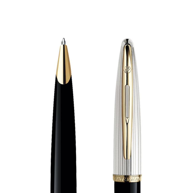 Długopis Waterman Carene Deluxe czarny GT w przekroju