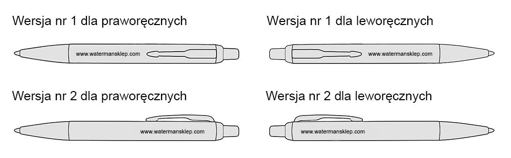 wybór miejsca grawera na długopisie