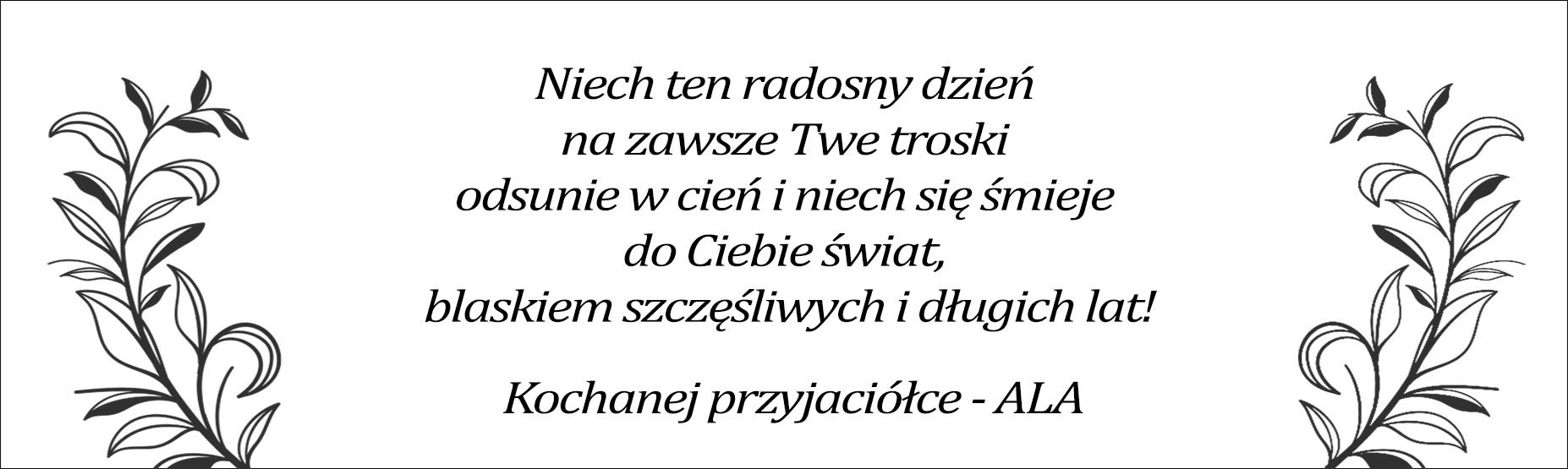 Tabliczka z grawerem - prezent na urodziny