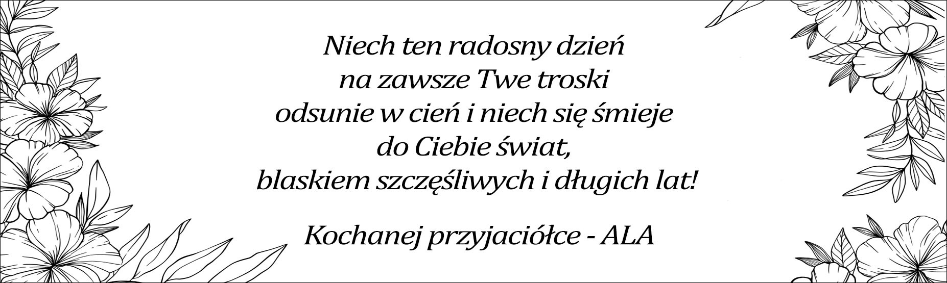 Tabliczka z grawerem - prezent na urodziny